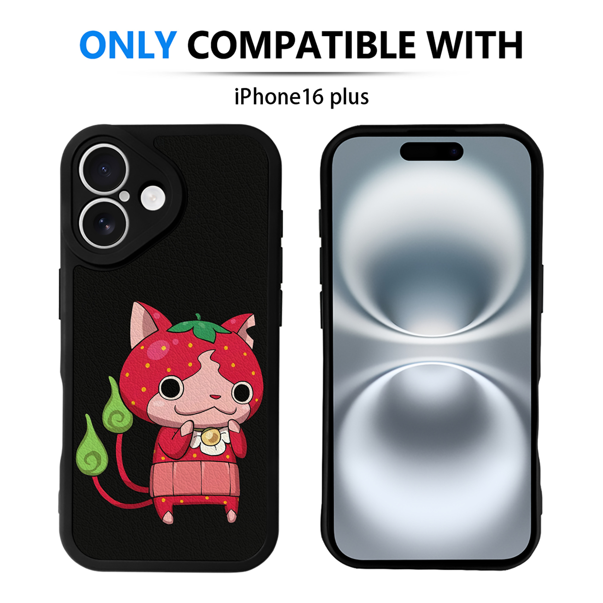 （画像用） 妖怪ウォッチ Yo-kai Watch 【iPhone 16シリーズ対応】シリコンスマホケース（レザー調） 材質：シリコン